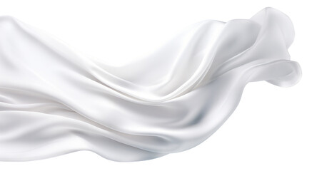 Floating elegant white fabric, cut out - obrazy, fototapety, plakaty