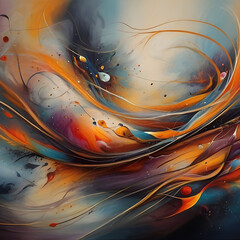 abstract fractal background with waves