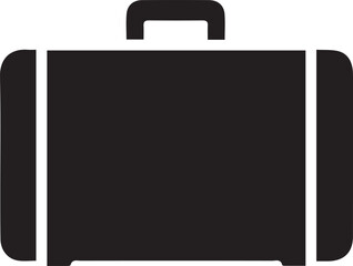 Elegant Black Suitcase Icon for Travel Lovers