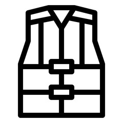 protector vest outline icon and illustration