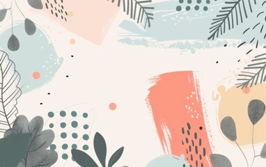 Hand drawn style minimal background