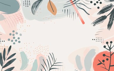 Naklejka premium Hand drawn style minimal background