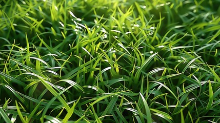Obraz premium Green grass turf seamless pattern texture. Generative AI.