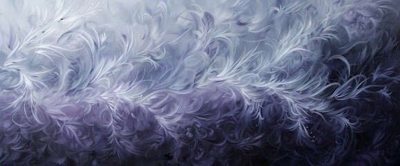 Lavender plumes weaving through a mesmerizing tapestry painted in gradients of celestial silver.