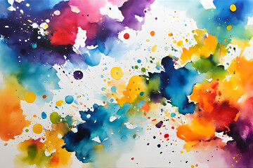 Colorful Watercolor Splash Art Design