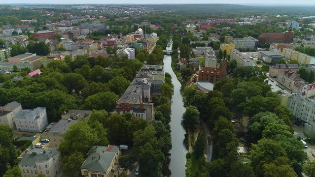 Beautiful Landscape Slupia River Slupsk Rzeka Aerial View Poland