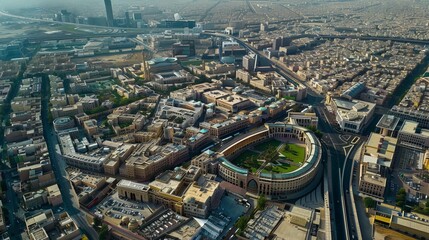 Drone perspective of Al Riyadh City