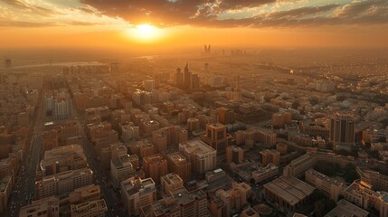 Drone perspective of Al Riyadh City