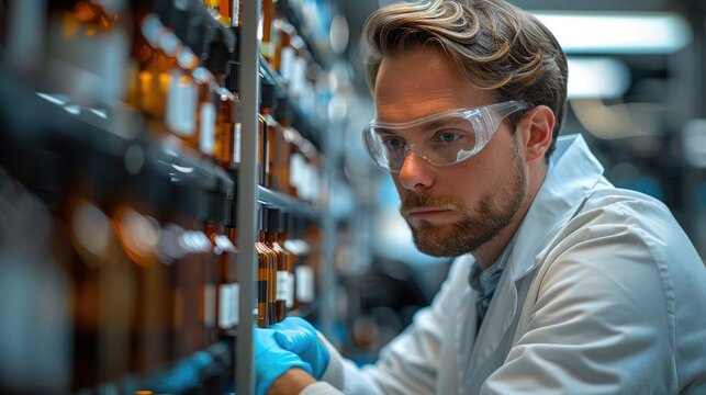 The technician is working in a well-organized and clean laboratory, which helps to prevent errors.