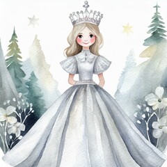 Bajkowa księżniczka ilustracja