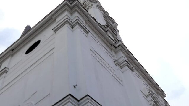 Downtown Calvinist Church, or popularly known as Kakas Church in Miskolc, at Kossuth Lajos utca 17. Late Baroque, Classicist style, historic tower. Eastern main facade shows strongly geometric shapes