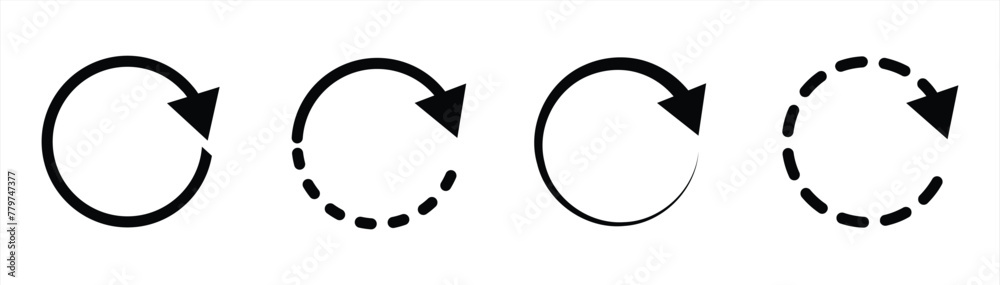 Sticker rotation simple line icon. rotation collection icon vector illustration