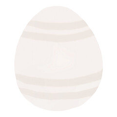 Hand drawn watercolor egg. Easter illustration, decorative element