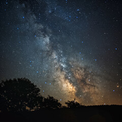 Fototapeta na wymiar Stellar Milky Way Galaxy on Clear Night