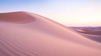 Fototapeta na wymiar Sunrise over a minimalist sand dune landscape
