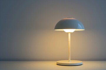 Modern elegant table lamp on a gradient background, minimalistic interior design