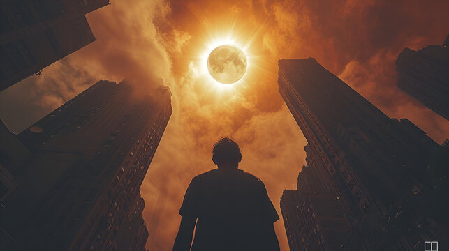 Solar eclipse - dramatic composition - apocalypse - end of world - end-times - revelations