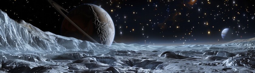 Explore the icy mysteries of Ganymede - obrazy, fototapety, plakaty