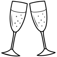 two glasses of champagne