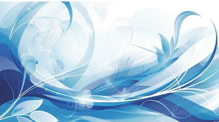Fototapeta na wymiar Blue Wave Abstract: A futuristic vector illustration with soft, flowing lines creating a mesmerizing blue backdrop