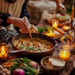 Gourmet dining with a traditional twist friends and family sharing a pot