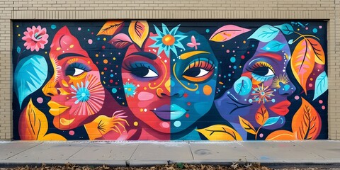 Vibrant Mural Celebrating Neighborhood s Unique Identity and Pride Through Colorful Abstract and Patterns