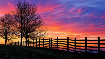 Silhouette of Fence