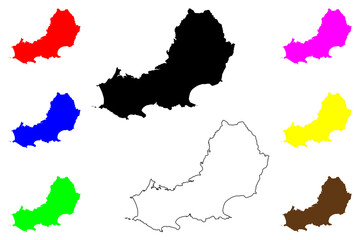 Swansea Cynon Taf (United Kingdom, Wales, Cymru, Principal areas of Wales) map vector illustration, scribble sketch City and County of Swansea map....