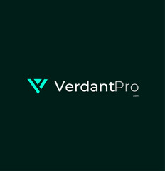 Verdant pro logo template With Letter V icon - Editable text - Well layered