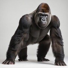 Fototapeta premium Gorilla isolated on a white background 