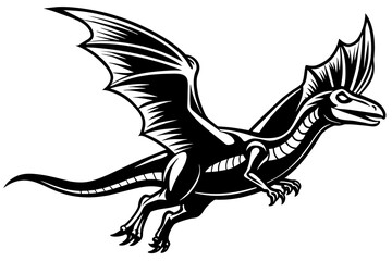 dinosaur-fly-vector vector illustration