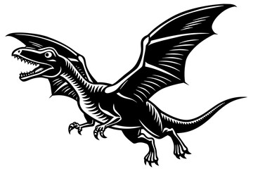 dinosaur-fly-vector vector illustration 