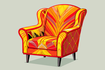 design-char--red-yellow-fabric-texture vector