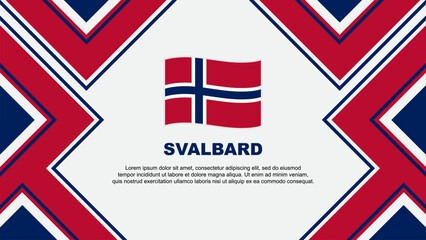 Svalbard Flag Abstract Background Design Template. Svalbard Independence Day Banner Wallpaper Vector Illustration. Svalbard Vector