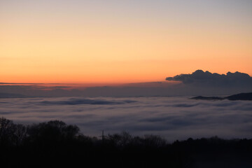 Sea of clouds in early morning