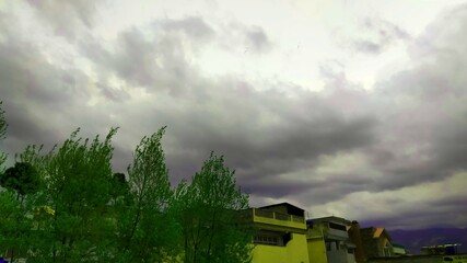 dark heavy clouds, rainy season
