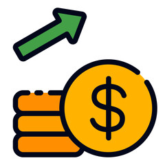 Obraz premium Interest Rate filled line icon 24 icon
