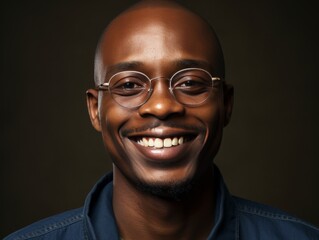 Obraz premium Man Wearing Glasses and Blue Shirt