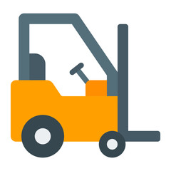 Forklift flat icon