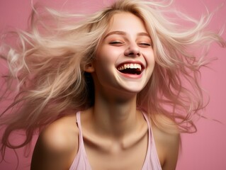 Smiling Woman With Blonde Hair