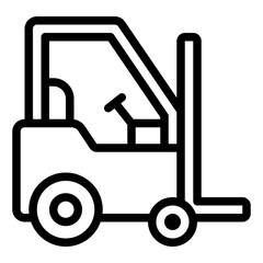 Forklift line icon