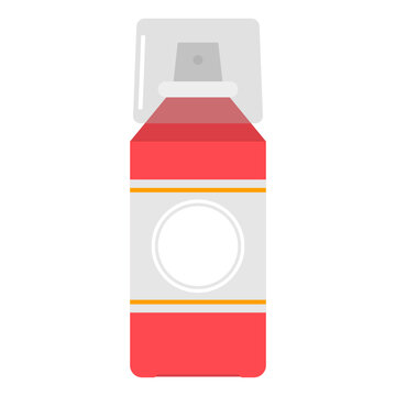 recommend clip art: Deodorant spray vector cartoon illustration isolated on a white background.