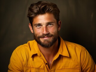 Obraz premium Man in color shirt, Standing