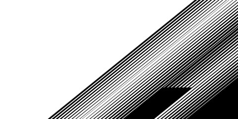 Smooth vector transition from black to white. Abstract broken stripes. - obrazy, fototapety, plakaty