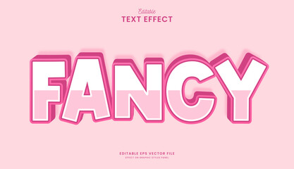 decorative pink fancy editable text effect vector design