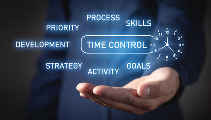 Concept of Time Control. Business. Time Management