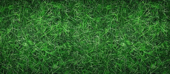 A lush green grass field contrasts beautifully against a dark black background, showcasing the beauty of terrestrial plants and groundcover - obrazy, fototapety, plakaty