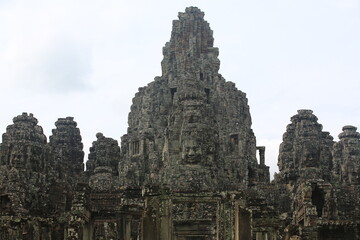 Fototapeta na wymiar Smile of Angkor, a famous place of angkor wat, cambodia