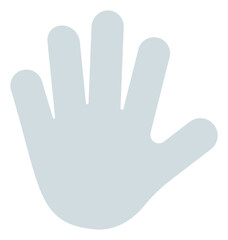 Silhouette model palm people of hand icon gesture on white background, perfect for a logo or symbol, warning sign