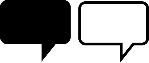 bubble chat icon, sign, or symbol in glyph and line style isolated on transparent background. Vector illustration